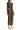 Norma Kamali brown slim fit long python effect dress