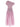 Self-Portrait Self-Portrait Pink Cotton Draped Knit Midi Dress