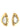 Self-Portrait Self-Portrait Hammered Gold Crystal Earrings
