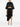 Jupe midi asymétrique en laine noire par Alaïa