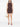 Chain-Detail Mini Brown Dress by Elisabetta Franchi