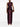 Robe asymétrique Kira Bordeaux de Solace London