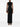 Robe longue noire sans manches à col bateau de Solace London
