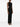 Robe longue noire sans manches à col bateau de Solace London