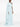 Robe longue asymétrique bleu arctique de Solace London