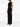 Robe longue noire sans manches à fente latérale de Solace London