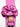 Robe longue Talia à épaules dénudées rose framboise de Solace London