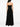 Robe longue noire sans manches à ourlet évasé de Solace London