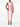 Robe midi asymétrique rose poudré à fronces, signée Solace London