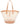 Sac Panier moyen en cuir transparent beige d'Yves Saint Laurent