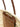 Cabas en paille beige à logo Miu Miu