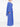 Robe longue asymétrique bleu iris de Solace London