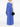 Robe longue asymétrique bleu iris de Solace London