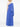 Robe longue asymétrique bleu iris de Solace London