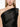 Robe courte asymétrique noire Nori de Solace London